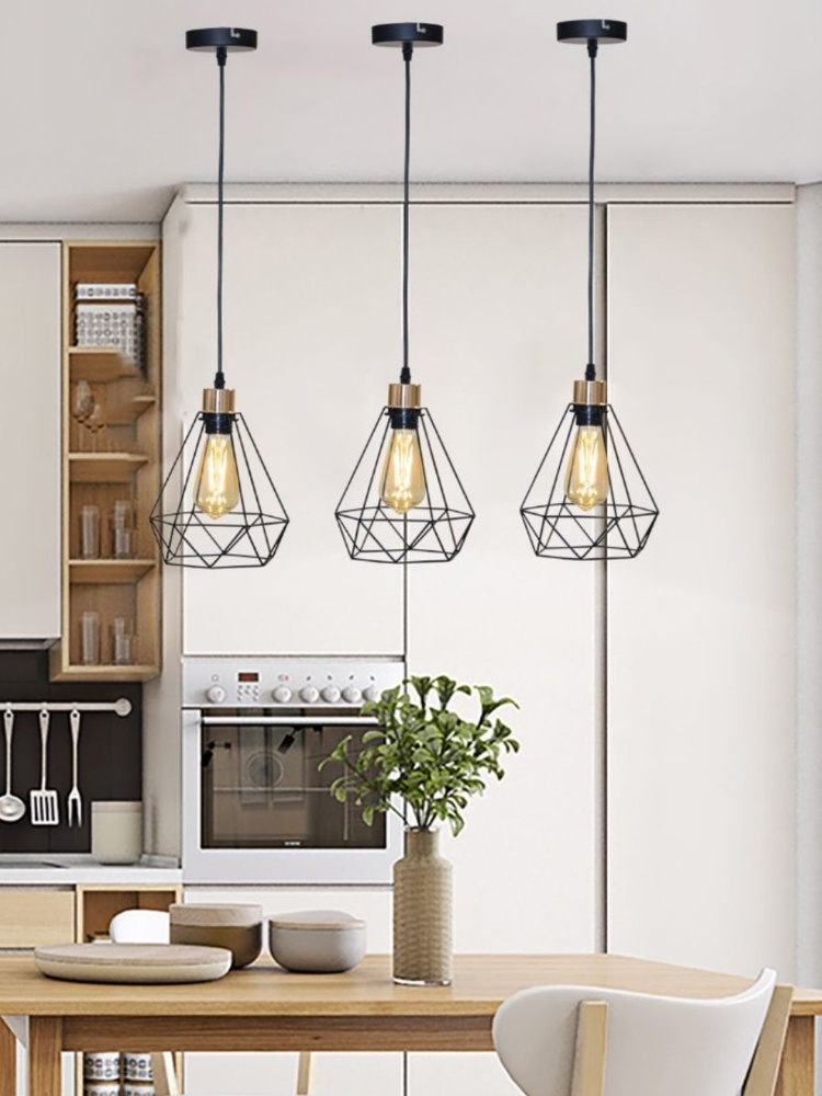 Подвесные светильники для кухни над столом