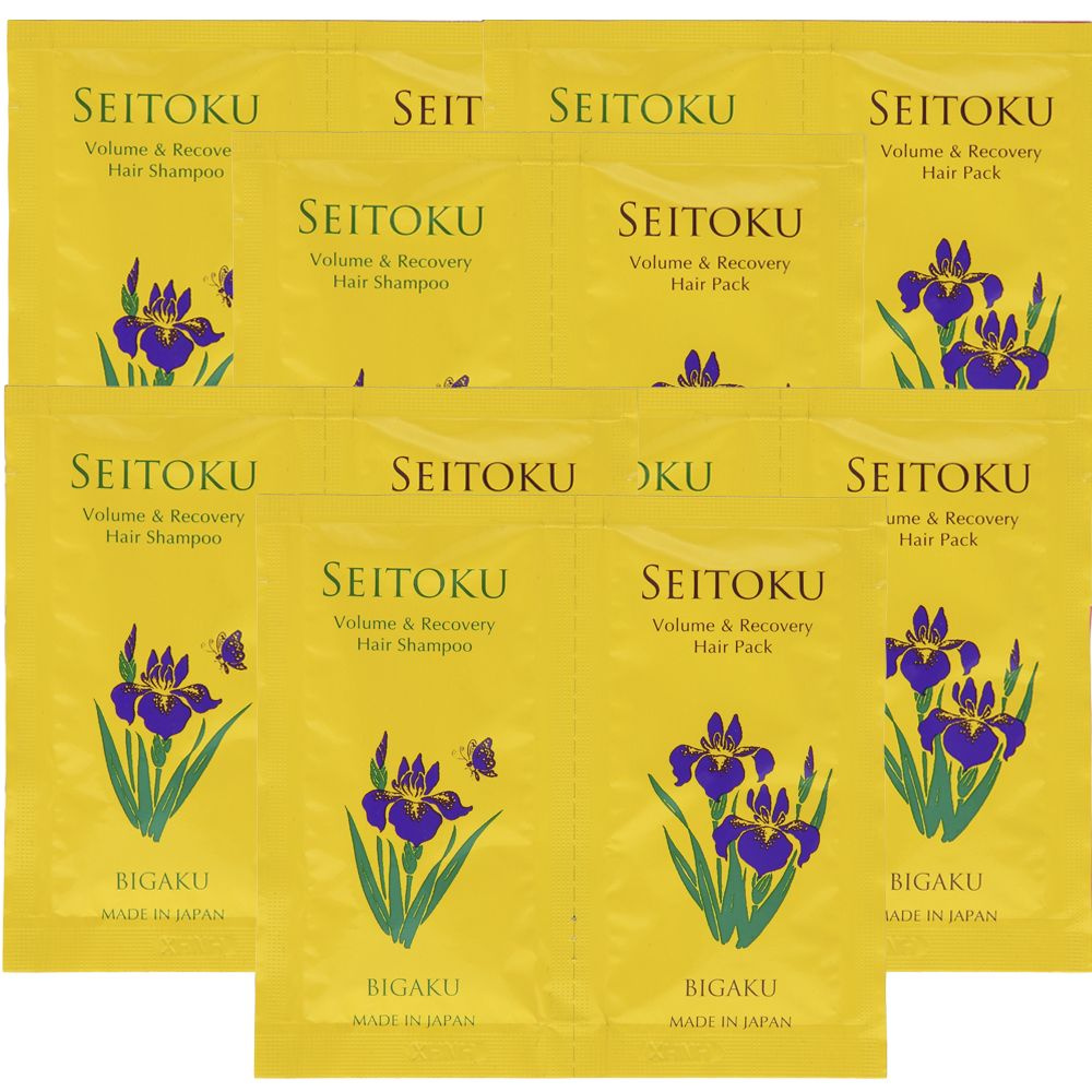 Bigaku Seitoku Volume&Recovery Дорожный набор пробников японских шампуней и масок для восстановления #1