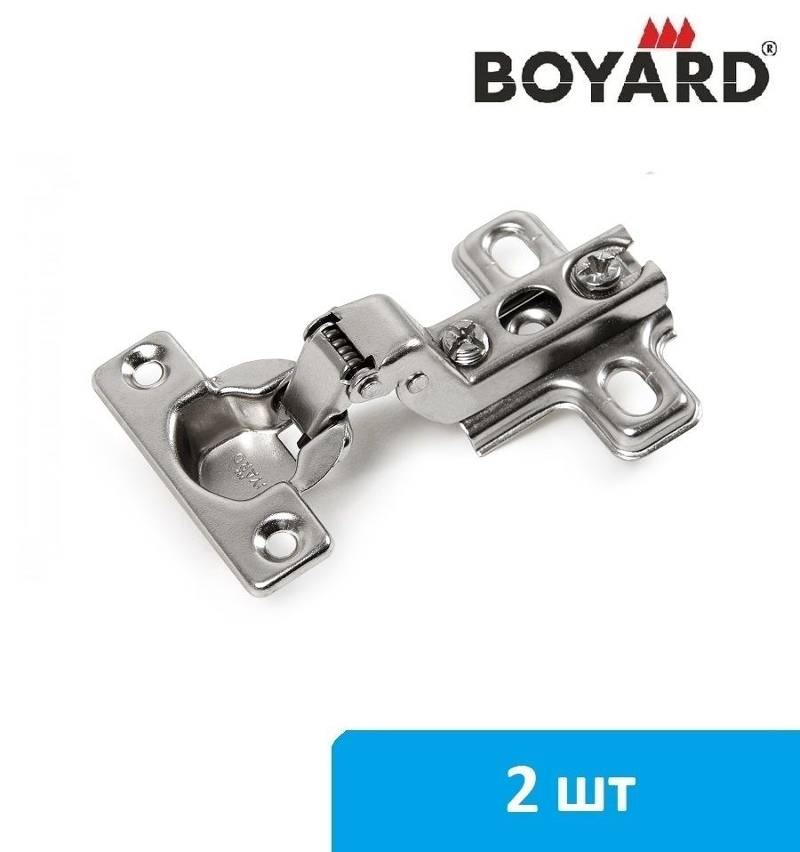 Петля мебельная Boyard mini (вкладная) чашка 26 мм без доводчика - 2 шт  #1