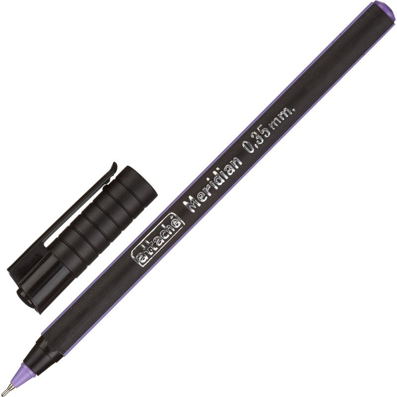 Ручка шариковая неавтоматическая Attache Meridian, 0,3 5мм, черн-фиол.корп 1шт  #1