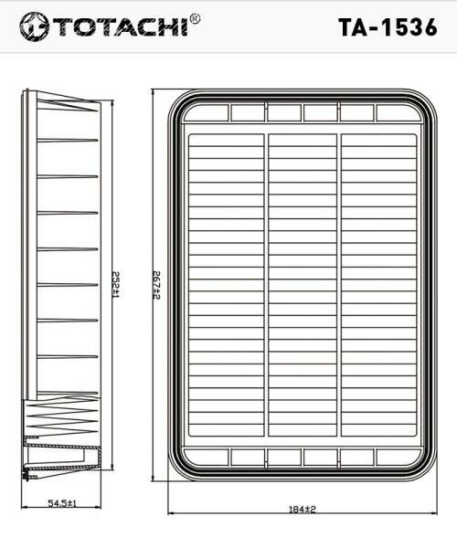 TOTACHI Фильтр воздушный арт. TA1536 #1