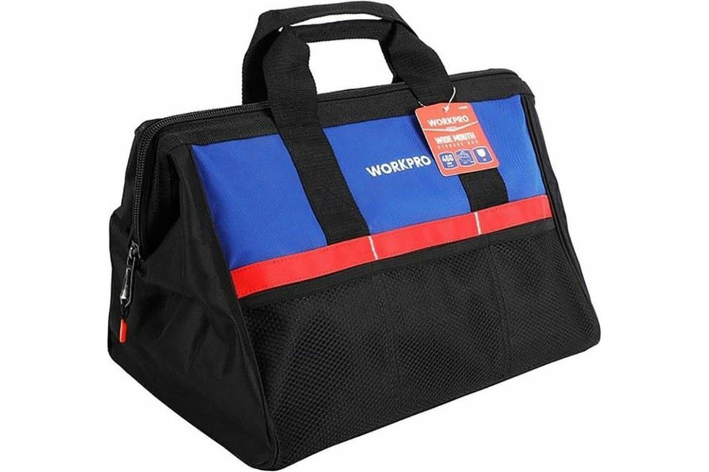 Сумка для инструмента WORKPRO 500D 445x290x320 мм, на молнии, с широким горлом 17,5" WP281002  #1