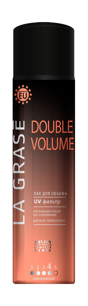 Лак для объема и укладки волос сверхсильной фиксации / 75 мл / La Grase Double Volume  #1