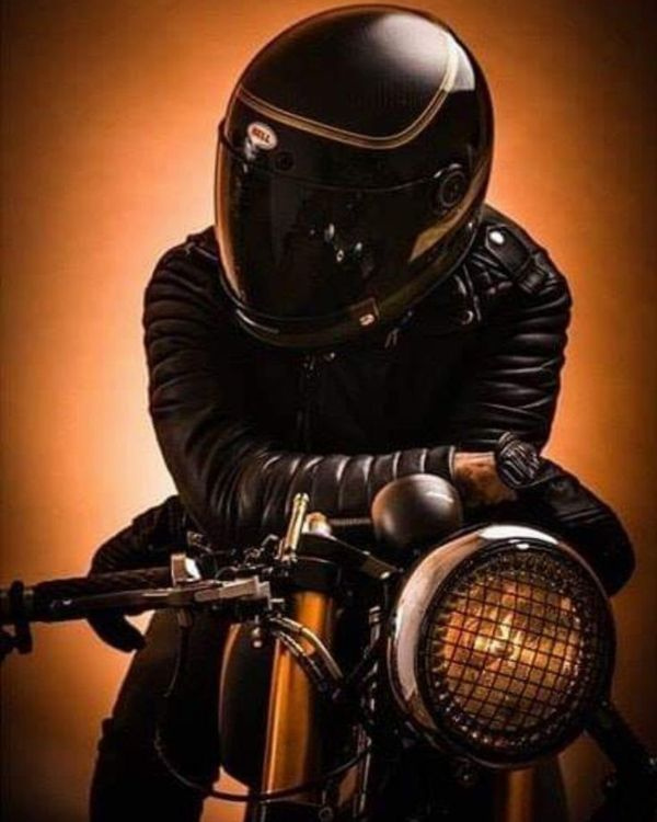 Картина по номерам 40х50 на холсте Крутой мотоциклист #1