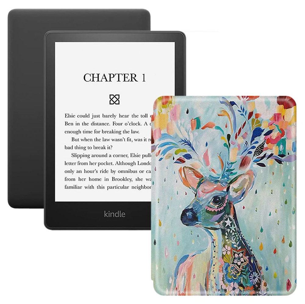 Amazon Kindle 6.8" Электронная книга PaperWhite 5 11-th gen 16Gb SO + обложка, голубой, розовый  #1