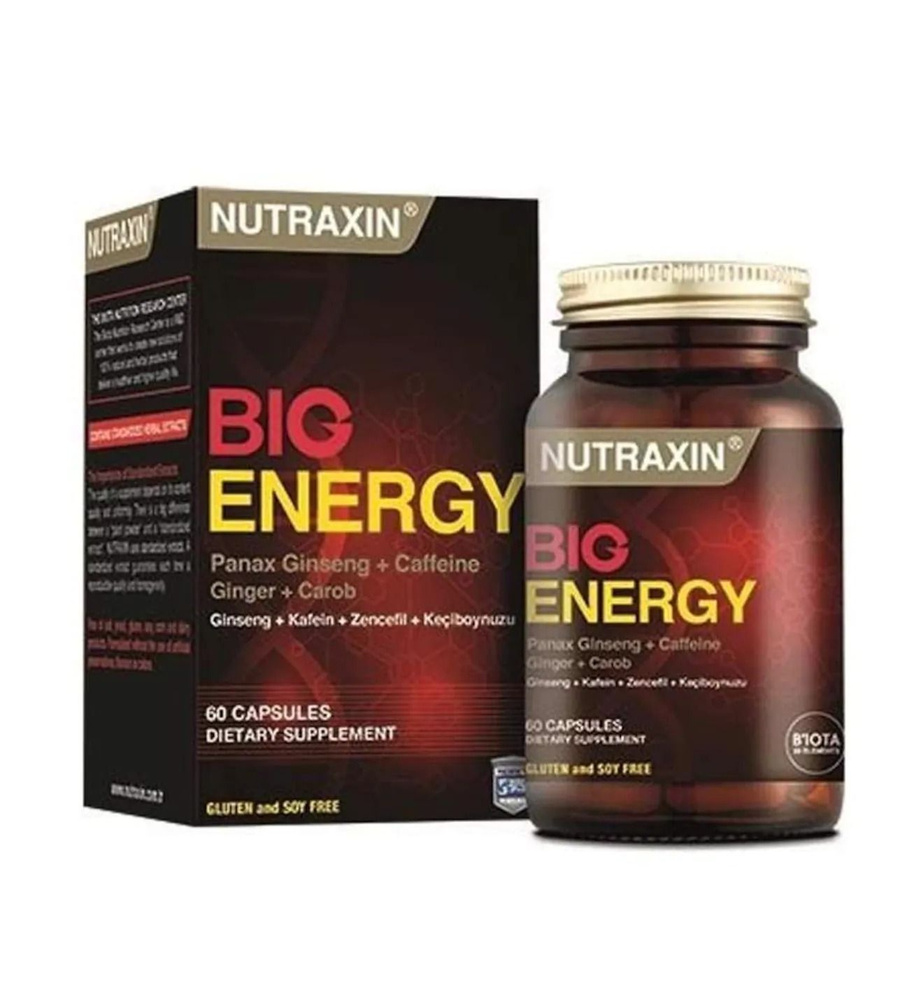 NUTRAXIN BIG ENERGY. Энергетические капсулы для повышения выносливости и работоспособности 60 капсул #1