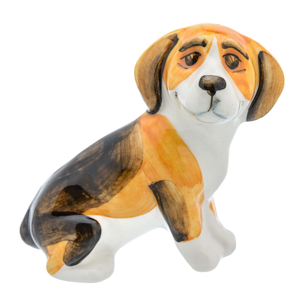 Фарфоровая статуэтка "Собака Бигль" #1