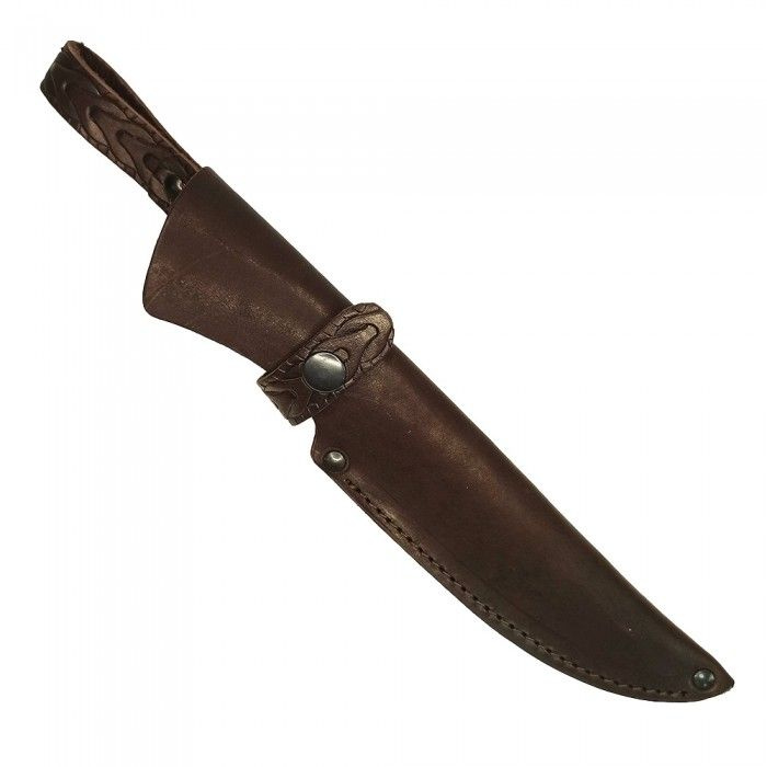 Кожаные ножны для ножа европейского типа с длиной клинка 17 см (шоколад)  #1