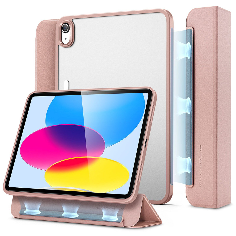Чехол книжка ESR Ascend Hybrid Case для iPad 10th Generation - Rose Gold, розовое золото  #1