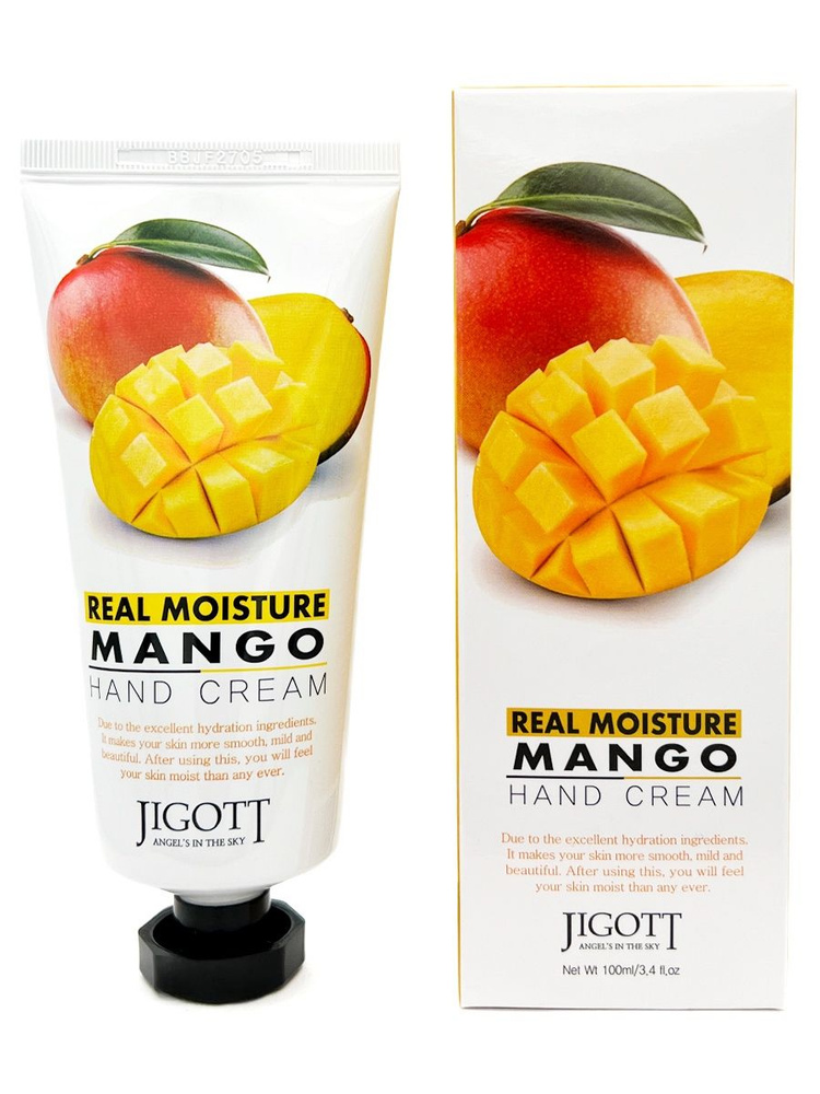 Jigott Крем увлажняющий корейский для рук с экстрактом манго Real Moisture Mango Hand Cream, 100 мл  #1