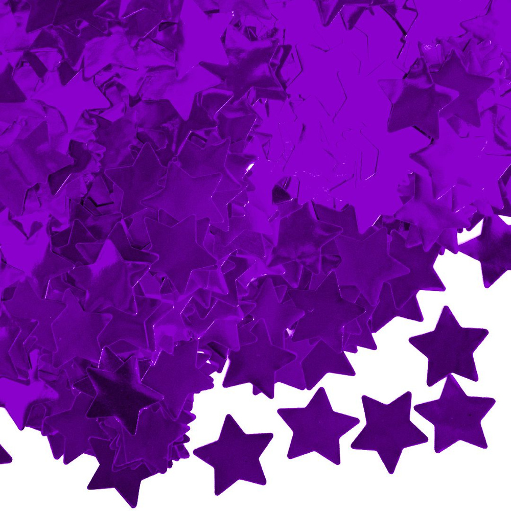 Конфетти Звезда Фольга, Фиолетовый, Металлик, 1,5 см, 50 г. #1