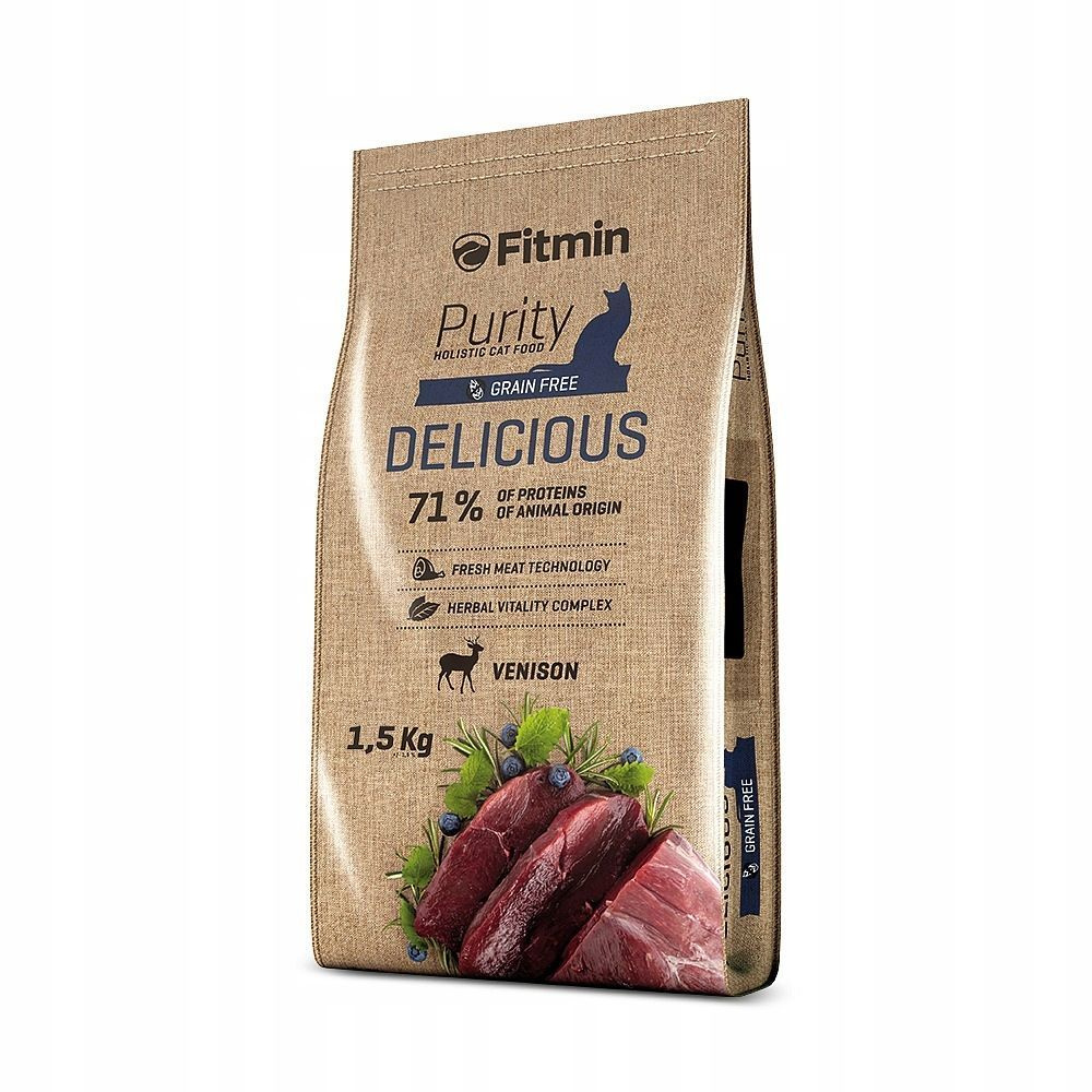 Fitmin Purity Delicious, для привередливого пищеварения, с мясо оленины, 1,5кг  #1