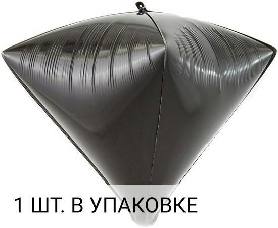 Воздушные шарики 3D (20''/51 см) Алмаз, Черный, 1 шт. для украшения праздника  #1