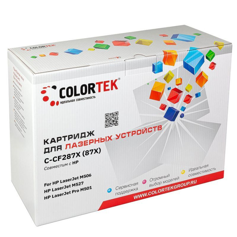 Картридж лазерный Colortek CT-CF287X (87X) для принтеров HP #1