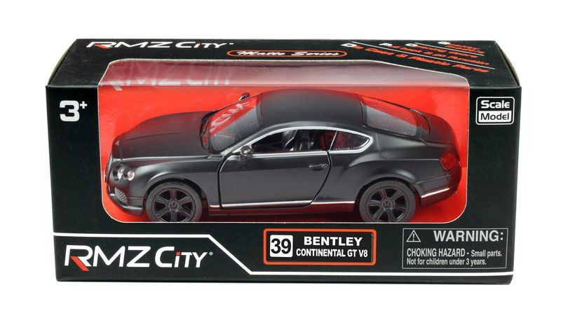 Машинка металлическая Uni-Fortune RMZ City 1:32 Bentley Continental GT V8, инерционная, серый матовый #1