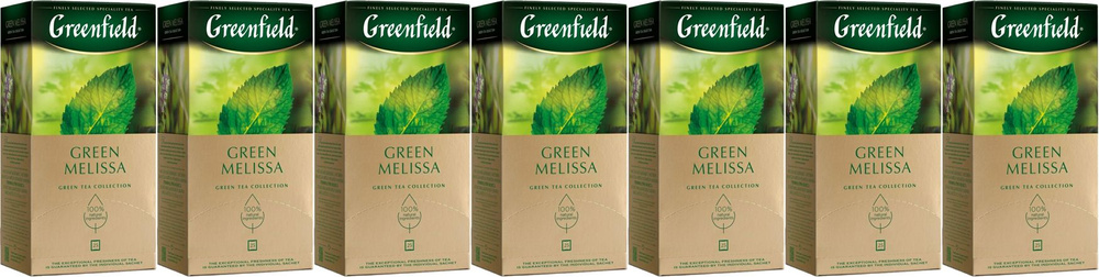 Чай зеленый Greenfield Green Melissa в пакетиках 1,5 г х 25 шт, комплект: 7 упаковок по 37.5 г  #1