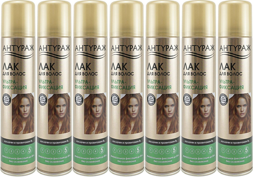 Лак Антураж Ультрафиксация для волос, комплект: 7 упаковок по 250 мл  #1