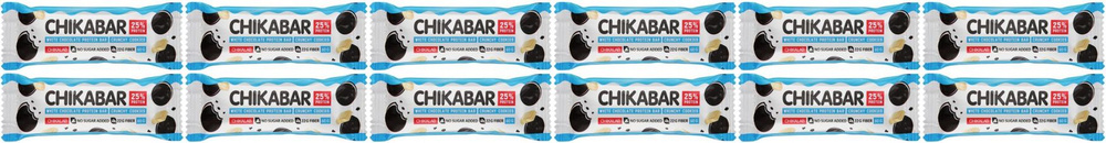 Батончик Chikalab Хрустящее печенье в шоколаде протеиновый, комплект: 12 упаковок по 60 г  #1