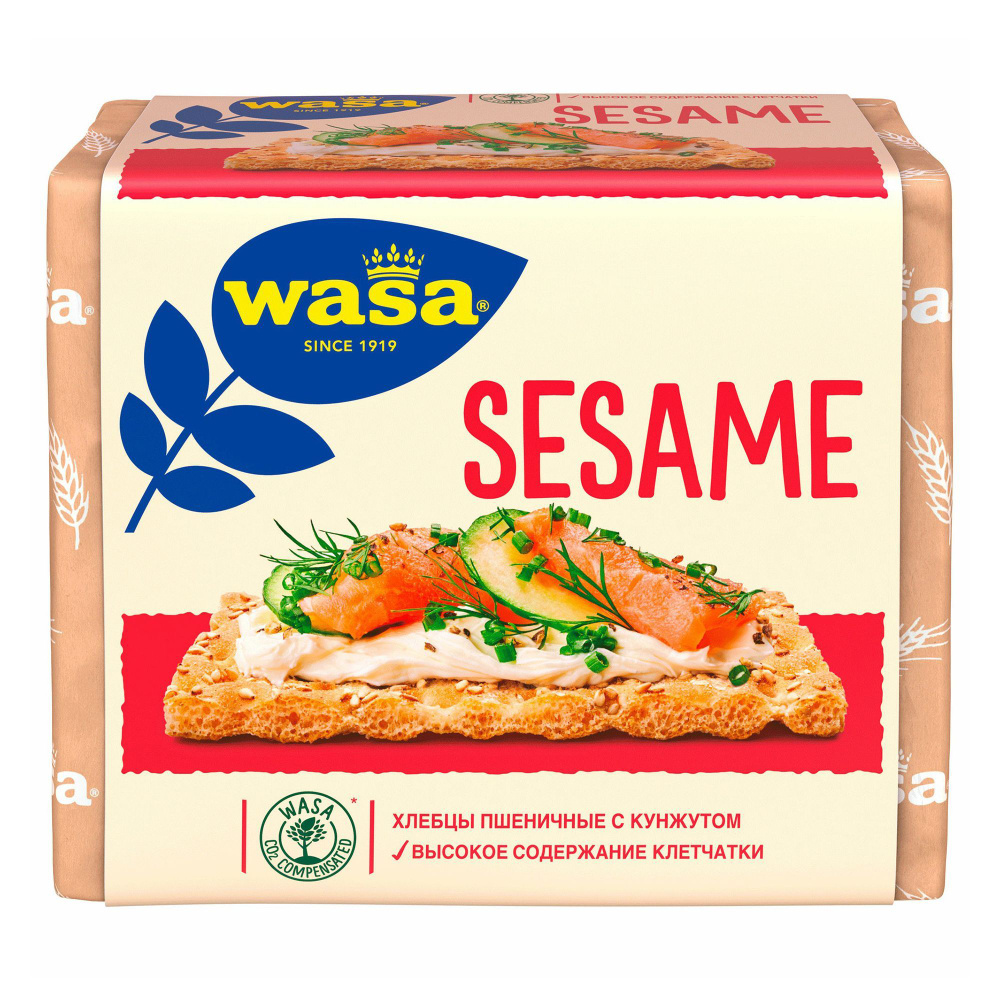 Хлебцы пшеничные Wasa Sesame с кунжутом 200 г #1