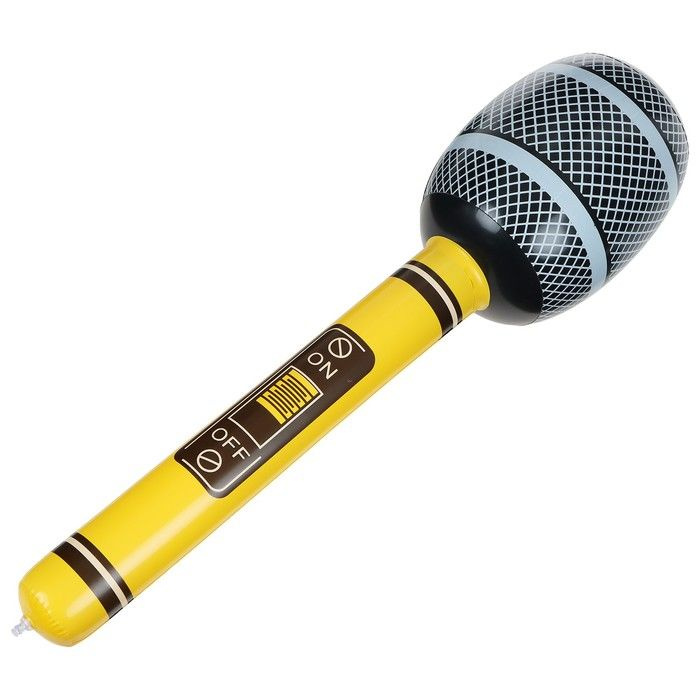 Игрушка надувная "Микрофон" 65 см, звук, цвета МИКС #1