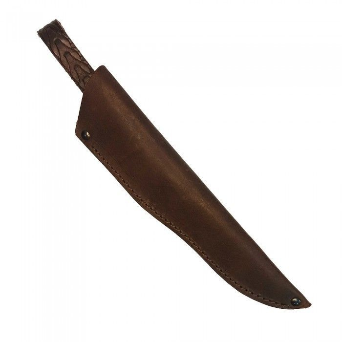 Кожаные ножны для ножа финского типа с длиной клинка 17 см (шоколад)  #1