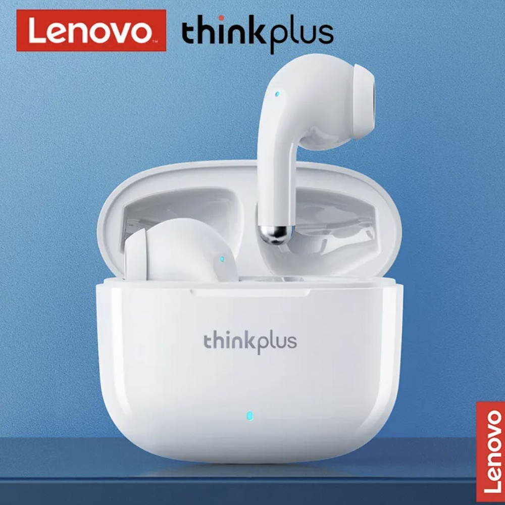 Lenovo беспроводные наушники, с шумоподавлением, хорошим микрофоном, для android и ios, белый  #1