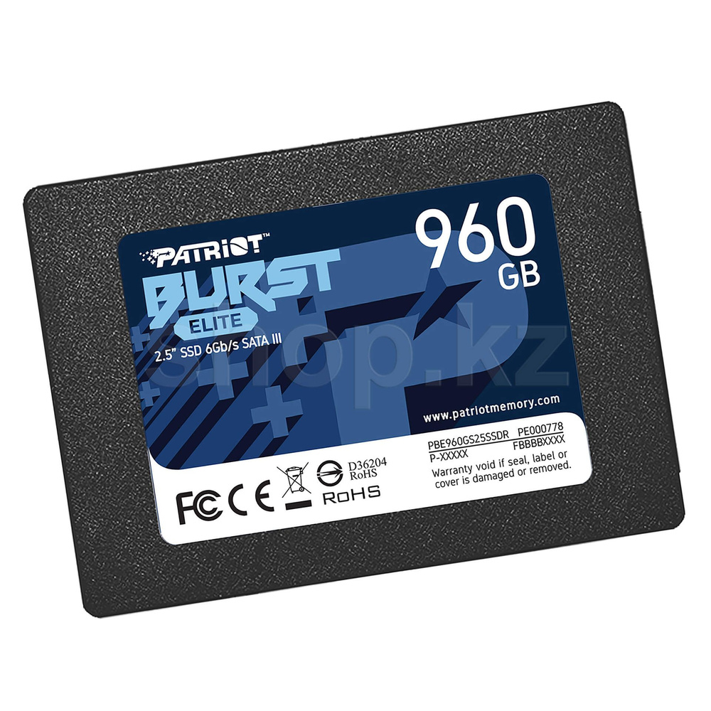 Patriot Memory Внутренний SSD-диск SSD накопитель 960 GB Patriot Burst Elite, 2.5, SATA III (PBE960GS25SSDR) #1