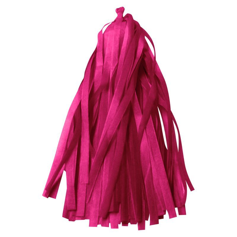 Гирлянда Тассел, Гирлянда растяжка для праздника, Ярко-розовый, 35*12 см, 12 листов.  #1