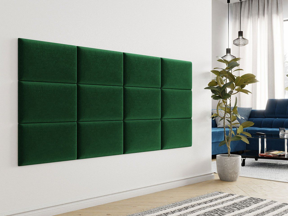 Мягкие стеновые панели Comfort green 30x50 1шт 3см #1