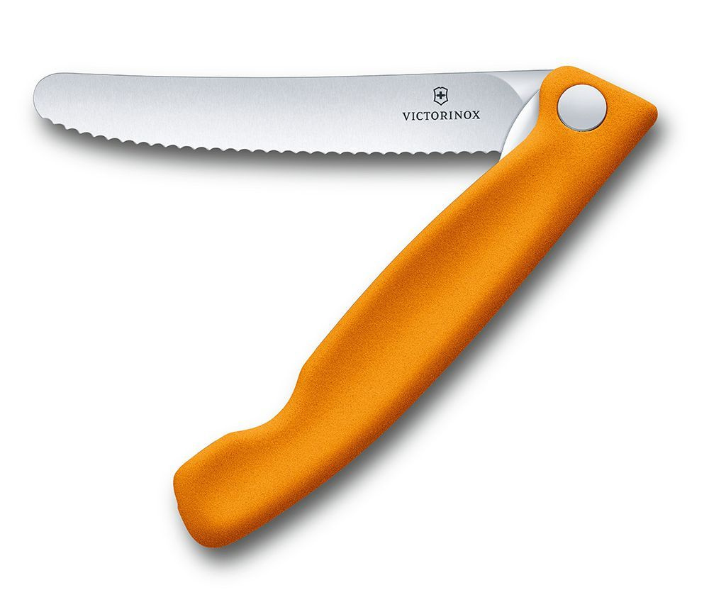 Кухонный складной нож Victorinox, длина лезвия 11 см., 6.7836.F9B, оранжевый  #1