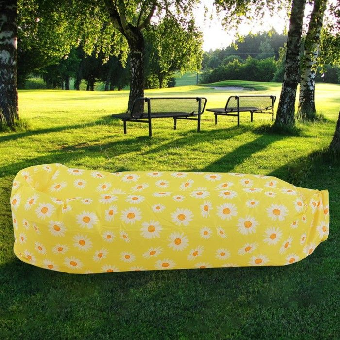 Надувной мешок для отдыха "Ромашки" 220х80х65 см, желтый #1
