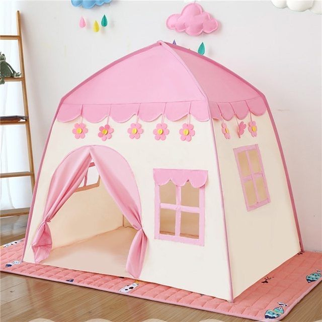 Детский игровой домик , палатка для дома и улицы мальчику и девочке Розовая  #1