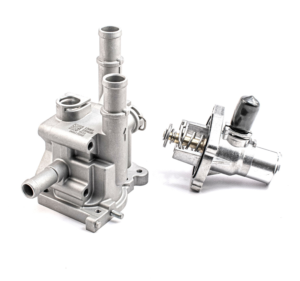 Комплект корпуса термостата алюминиевый + термостат для Chevrolet Aveo ...