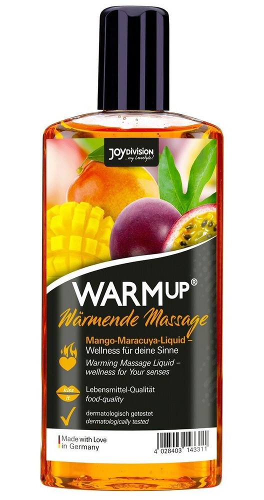 Разогревающий массажный гель Joy Division WARMup с ароматом манго и маракуйи - 150 мл.  #1