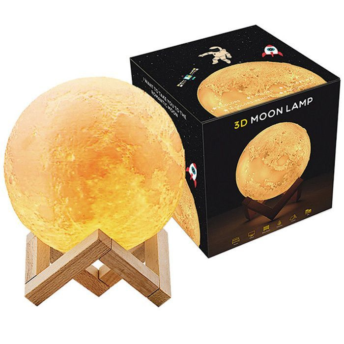 Ночник настольный светильник Луна 3D Moon Lamp 16 см. #1