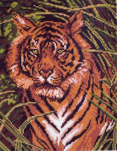 Канва с нанесенным рисунком Матренин Посад "Тигр", для вышивания крестом, 19х24 см  #1