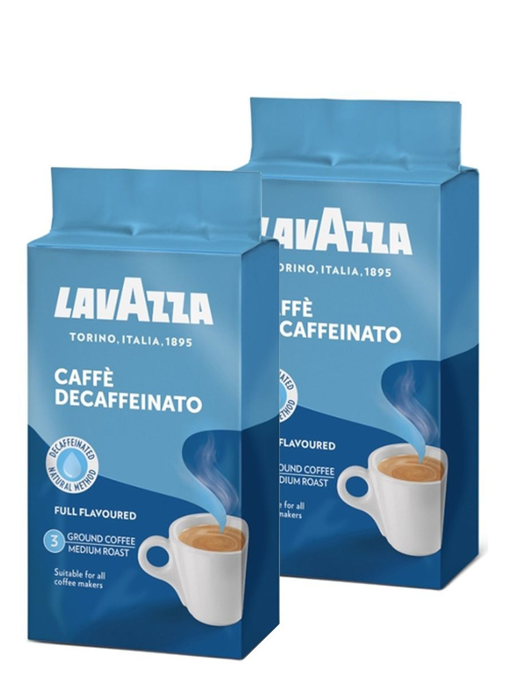 Lavazza Кофе молотый Decaffeinato 2 пачки по 250г без кофеина #1