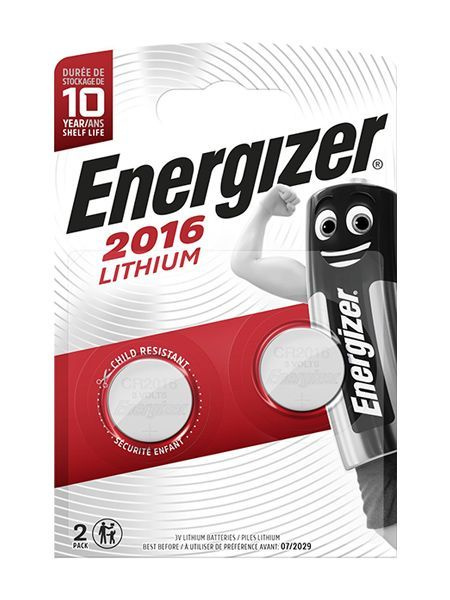 Energizer Батарейка CR2016, Литиевый тип, 3 В, 2 шт #1