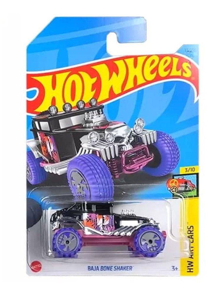 HKH47 Машинка металлическая игрушка Hot Wheels коллекционная модель BAJA BONE SHAKER черно-фиолетовый #1