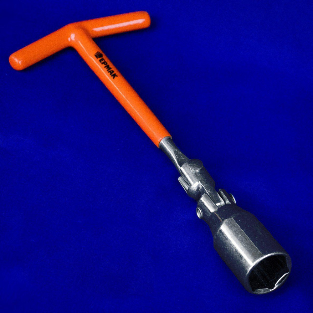 Свечной ключ усиленный матовый 21 мм ЕРМАК с карданным шарниром / Ключ для замены свечей зажигания карданный #1