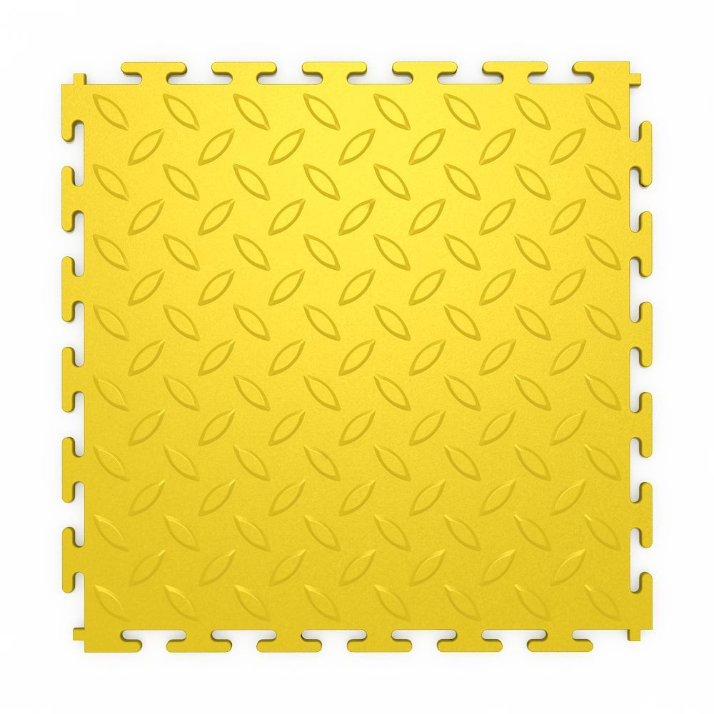 Плитка ПВХ модульная на пол 25х25 см LT mini yellow Diamond PVC #1