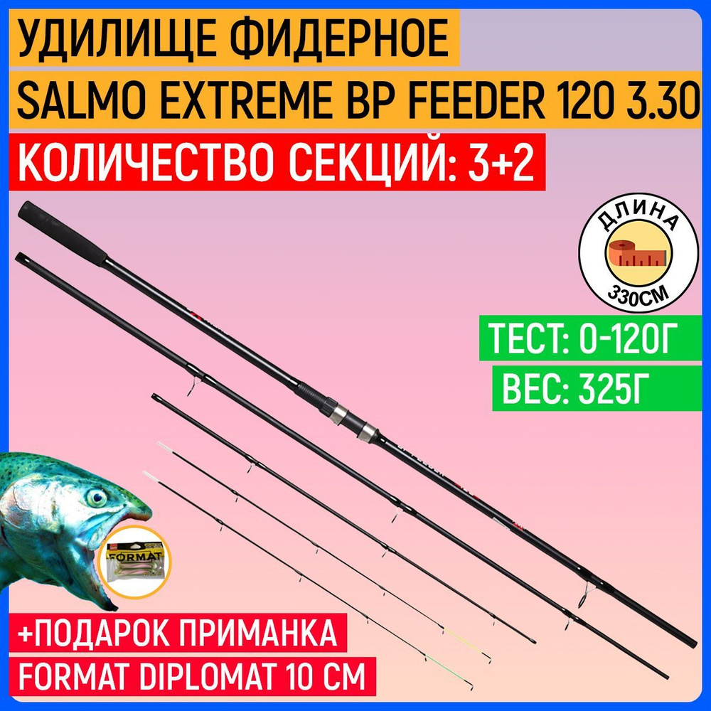 Удилище фидерное Salmo Extreme BP FEEDER 120 3.30 #1