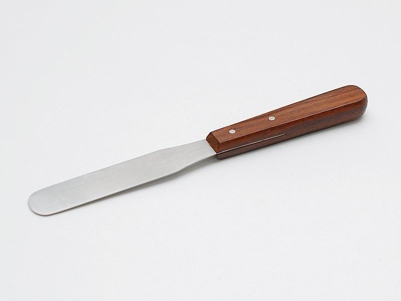 ИГРОbeauty Шпатель металлический с деревянной ручкой универсальный уп 1 шт  #1