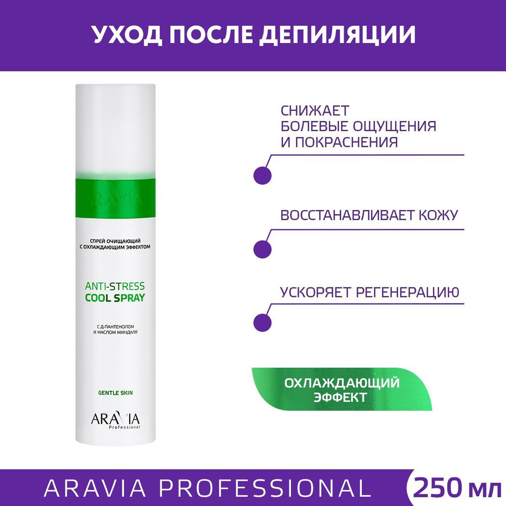 ARAVIA Professional Спрей очищающий с охлаждающим эффектом с Д-пантенолом Anti-Stress Cool Spray, 250 #1