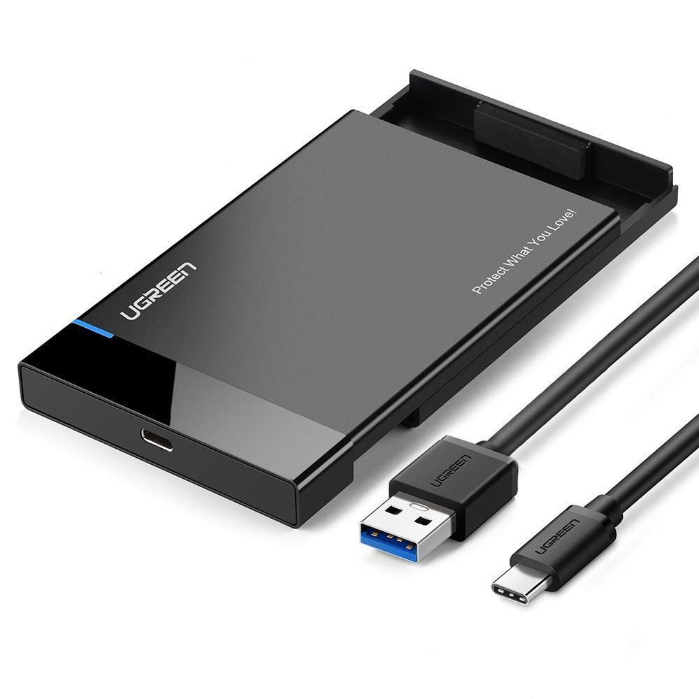 Внешний корпус для жесткого диска UGREEN US221 (50743) USB-C 3.1 to 2.5 SATA Hard Drive Enclosure  #1