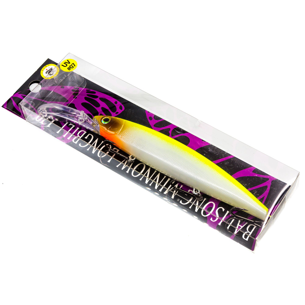 Воблер для рыбалки Grows Culture BALISONG MINNOW LONGBILL 130SF UV#07, 130 мм, 26.5 гр, медленно всплывающий, #1