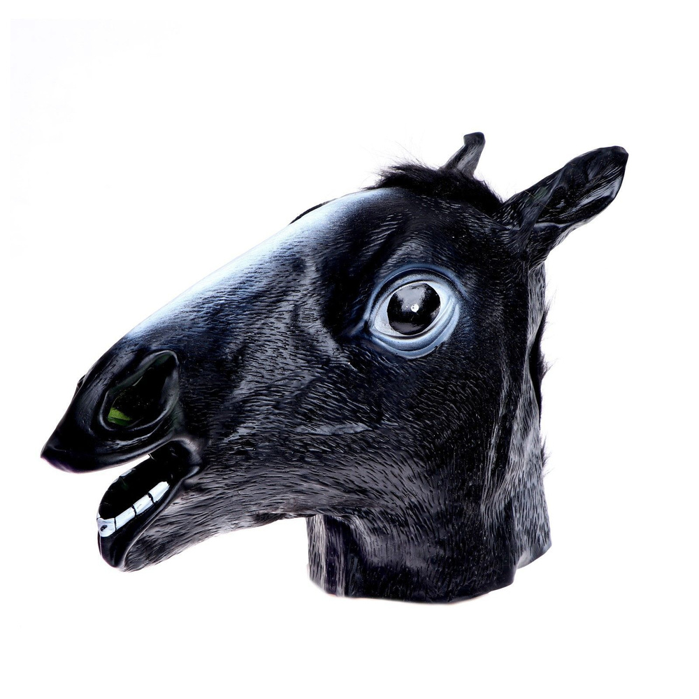 Карнавальная маска "Лошадь", цвет черный #1