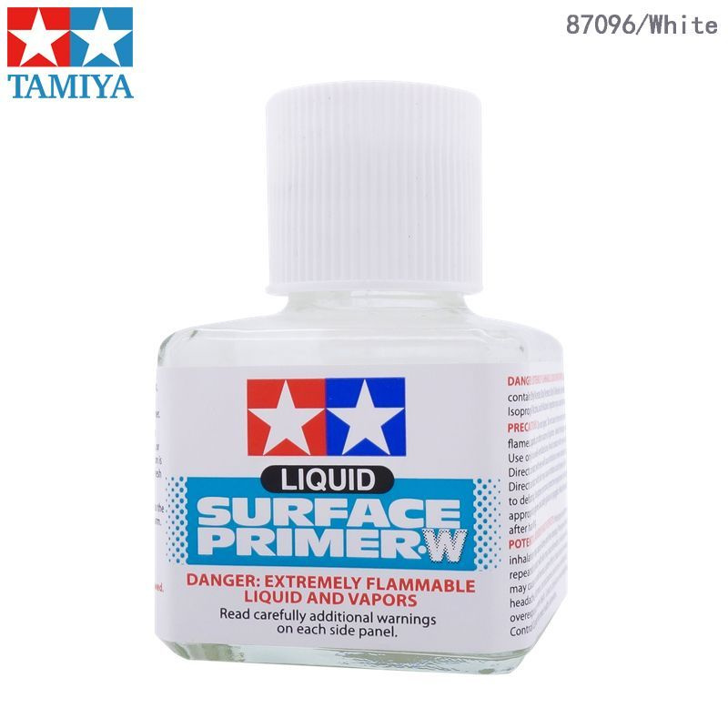 Tamiya-87096 Liguid Surface Primer, Грунтовка жидкая для пластика, металла, дерева. Белая, 40 мл  #1