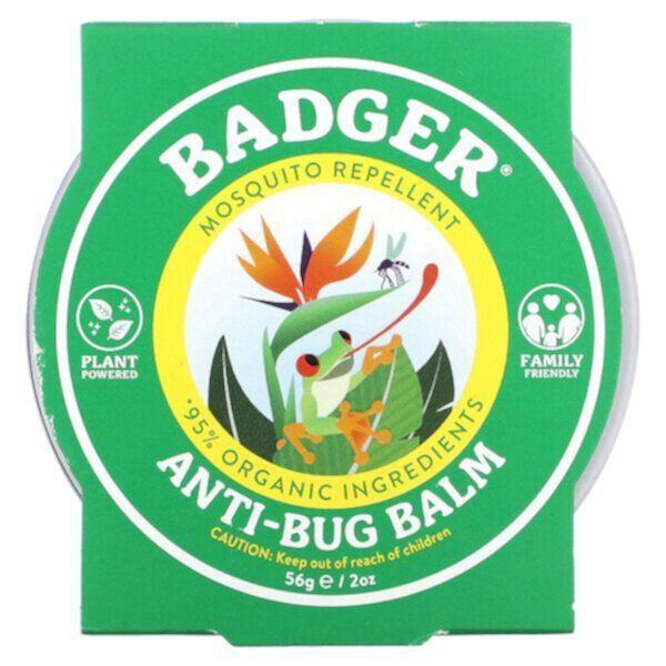 Badger Company, Anti-bug Бальзам для защиты от насекомых с цитронеллой и розмарином, 56 г  #1