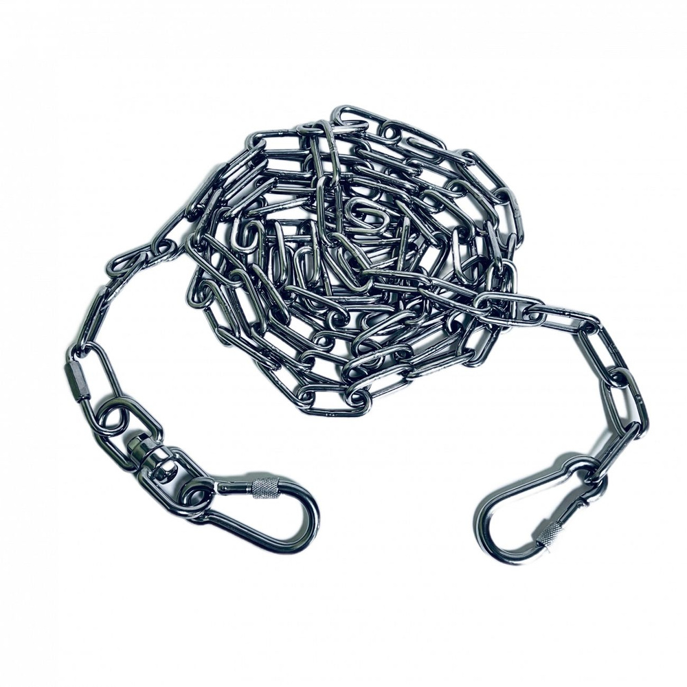 Цепь для привязи крупных собак из нержавейки, 7 метров, толщина 5 мм, 2 ...